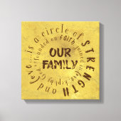 Onze familierefoto: Circle of Strength and Love Canvas Afdruk (Voorkant)
