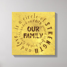 Onze familierefoto: Circle of Strength and Love Canvas Afdruk