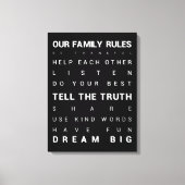 Onze familieregels - 18 x 24 inch canvas afdruk (Voorkant)