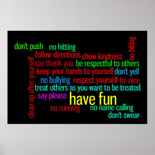 Onze familieregels poster