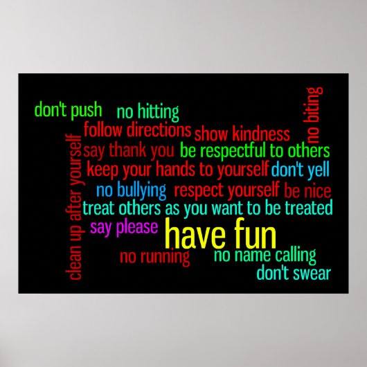 Onze familieregels poster (Voorkant)