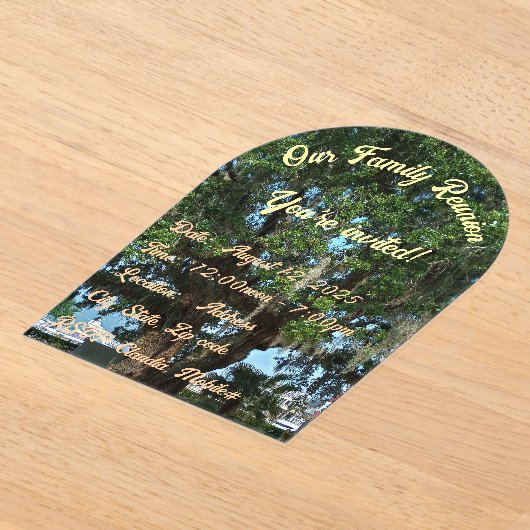 Onze Familiereünie, Acryl uitnodiging (Laagn)