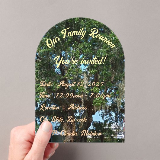 Onze Familiereünie, Acryl uitnodiging (Insitu (Draagbaar))