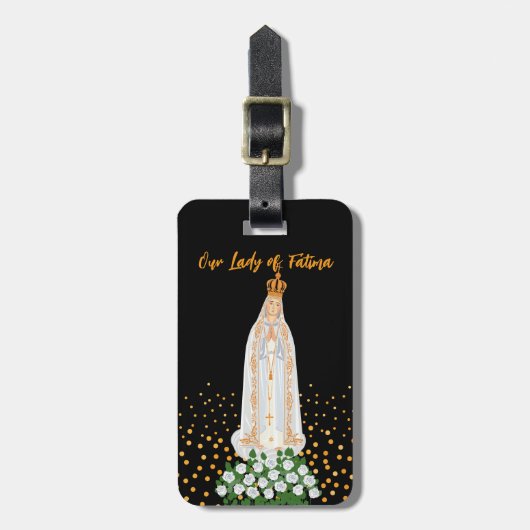 Onze Fatima Processie van kaarsen Bagagelabel (Voorkant verticaal)