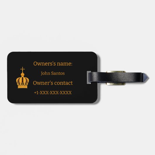 Onze Fatima Processie van kaarsen Bagagelabel (Achterkant horizontaal)