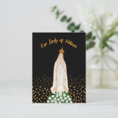 Onze Fatima Processie van kaarsen Briefkaart (Staand voorkant)