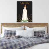 Onze Fatima Processie van kaarsen Canvas Afdruk (Insitu (Slaapkamer))