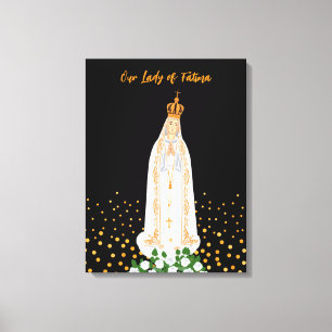 Onze Fatima Processie van kaarsen Canvas Afdruk