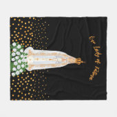 Onze Fatima Processie van kaarsen Fleece Deken (Voorkant (Horizontaal))