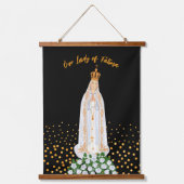 Onze Fatima Processie van kaarsen Hangend Wandkleed (Voorkant)