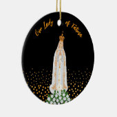 Onze Fatima Processie van kaarsen Keramisch Ornament (Rechts)