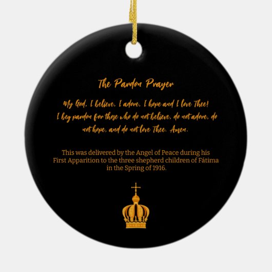 Onze Fatima Processie van kaarsen Keramisch Ornament (Achterkant)