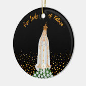 Onze Fatima Processie van kaarsen Keramisch Ornament (Links)