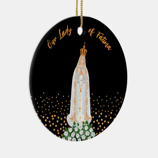Onze Fatima Processie van kaarsen Keramisch Ornament (Rechts)