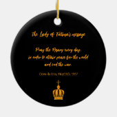 Onze Fatima Processie van kaarsen Keramisch Ornament (Achterkant)