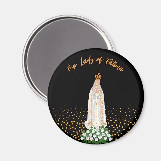 Onze Fatima Processie van kaarsen Magneet (Voorkant / Achterkant)