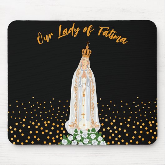 Onze Fatima Processie van kaarsen Muismat (Voorkant)