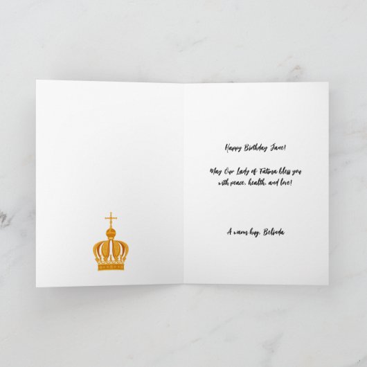 Onze Fatima Processie van kaarsen op zaterdag Notitiekaartje (Binnen)