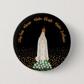 Onze Fatima Processie van kaarsen Ronde Button 5,7 Cm (Voorkant)