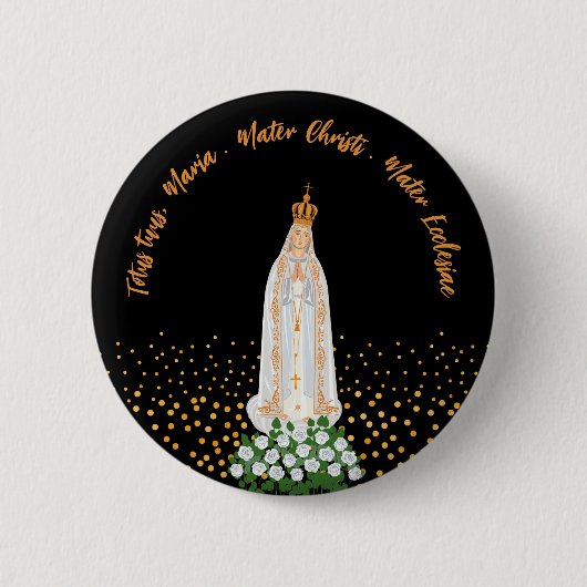 Onze Fatima Processie van kaarsen Ronde Button 5,7 Cm (Voorkant)