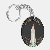 Onze Fatima Processie van kaarsen Sleutelhanger (Voorkant Links)