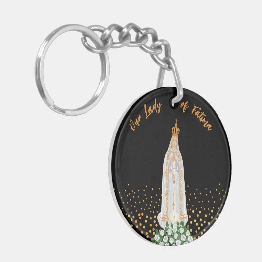 Onze Fatima Processie van kaarsen Sleutelhanger (Voorkant Links)