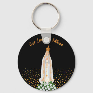 Onze Fatima Processie van kaarsen Sleutelhanger