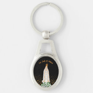 Onze Fatima Processie van kaarsen Sleutelhanger