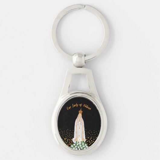 Onze Fatima Processie van kaarsen Sleutelhanger (Voorkant)
