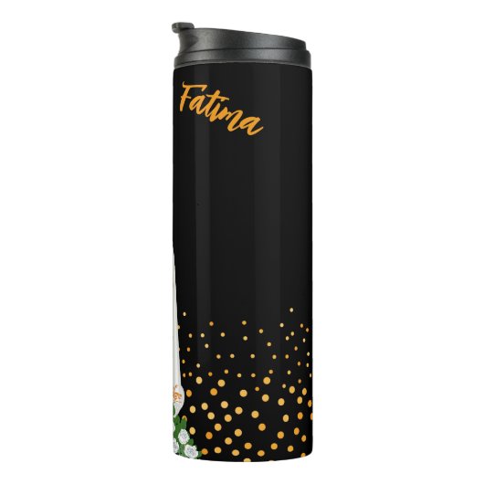 Onze Fatima Processie van kaarsen Thermosbeker (Geroteerd rechts)