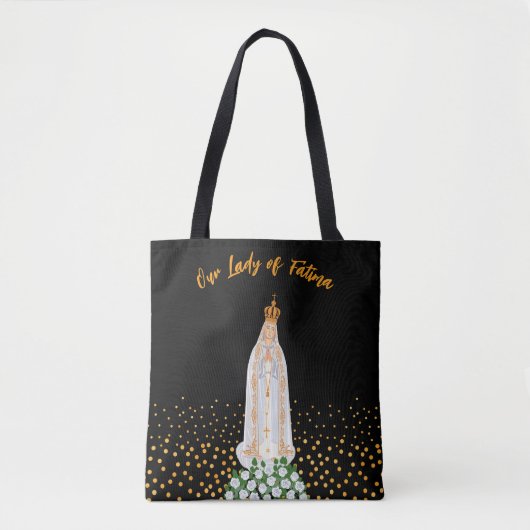 Onze Fatima Processie van kaarsen Tote Bag (Voorkant)