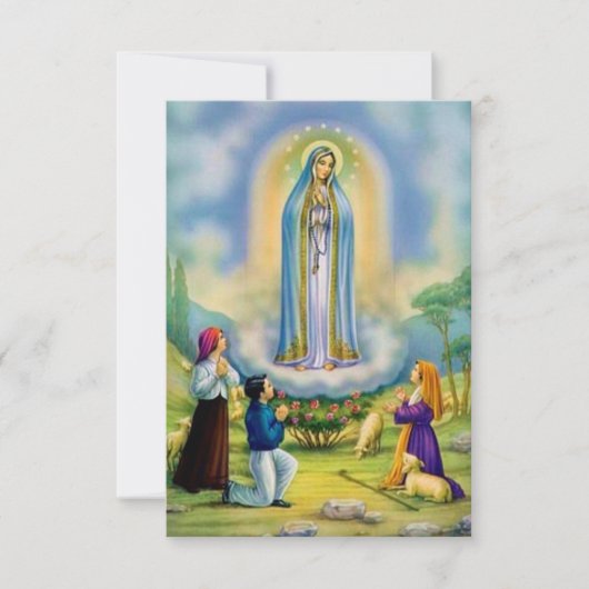 Onze Fatima Rosary Decade Prayer Card (Voorkant)