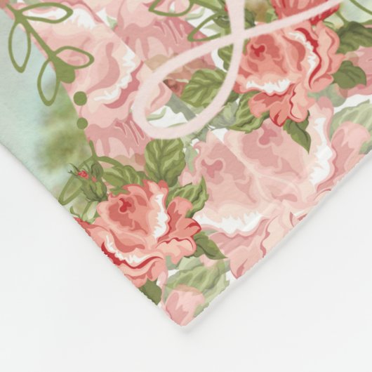 Onze Fatima Virgin Mary met roze rozen Fleece Deken (Hoek)