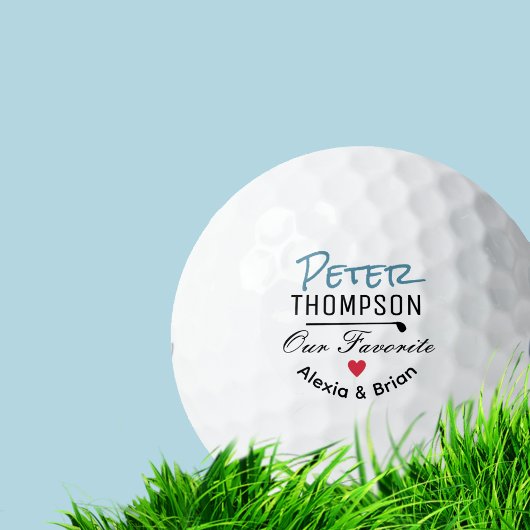 Onze favoriet. We houden van je, pap Golfballen