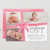 Onze favoriete cadeau geboorte aankondiging eerste (Voorkant / Achterkant)