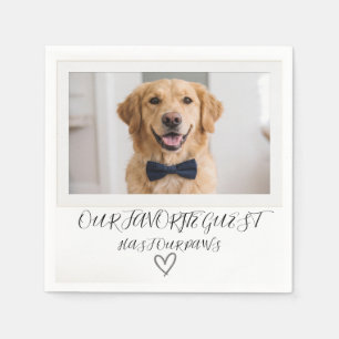 Onze Favoriete Gast Honden Foto Bruiloft Servetten