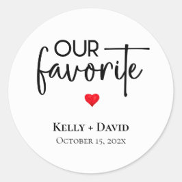 Onze favoriete huwelijksgunst Stickers voor Treat 