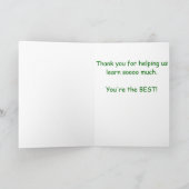 Onze favoriete leraar bedankkaart (Binnen)