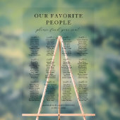 Onze favoriete mensen Acryl Trouwstoel Grafiek Acryl Bord (Neutraal)