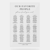 Onze favoriete mensen Acryl Trouwstoel Grafiek Bord (Voorkant)