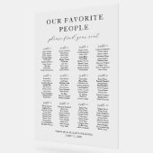 Onze favoriete mensen Acryl Trouwstoel Grafiek Bord (Hoek)