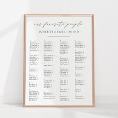 Onze favoriete mensen | Alfabetische zitplaats Poster