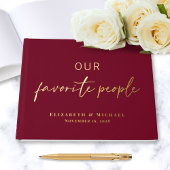 Onze favoriete mensen Bourgogne bruiloft Gastenboek