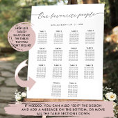 Onze favoriete mensen bruiloft zitplaatsen kaart t poster