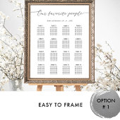 Onze favoriete mensen bruiloft zitplaatsen kaart t poster