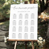 Onze favoriete mensen bruiloft zitplaatsen kaart t poster