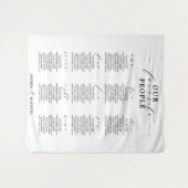 Onze favoriete mensen die de zitplaats van het huw wandkleed (Voorkant (horizontaal))