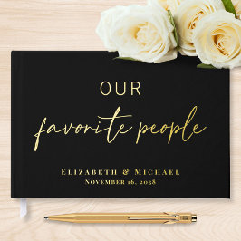 Onze favoriete mensen Foto Black Wedding Gastenboek