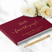 Onze favoriete mensen Foto Bourgogne bruiloft Gastenboek