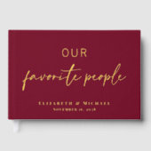 Onze favoriete mensen Foto Bourgogne bruiloft Gastenboek (Voorkant)